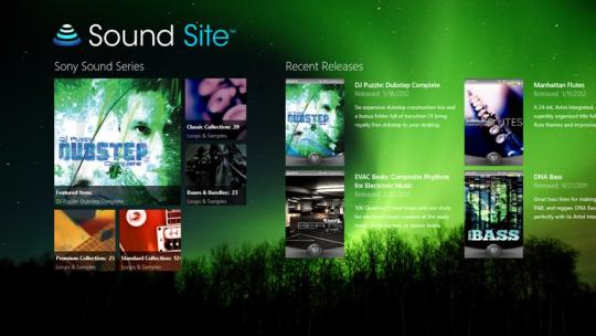 Sony Sound Site for Windows 8