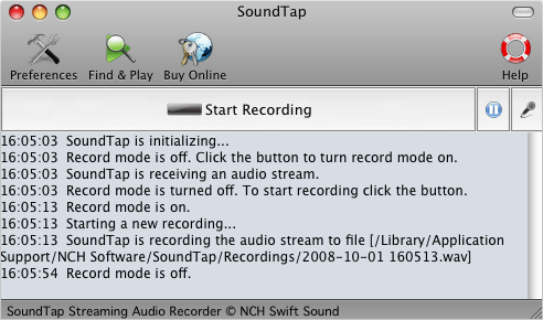 SoundTap Free Streaming Audio Record