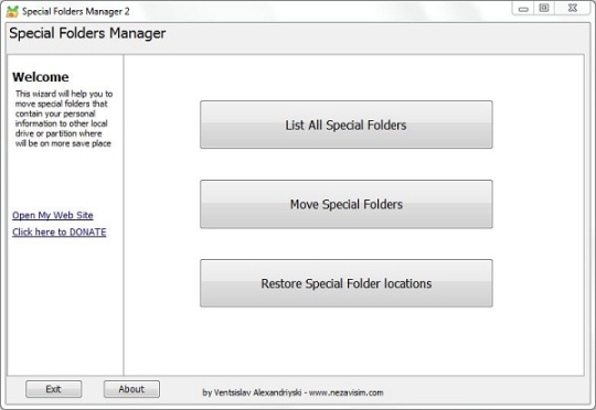 Special Folders Manager (Save Me)