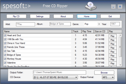 Spesoft Free CD Ripper