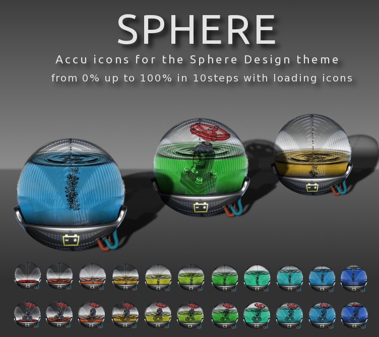 Sphere accu icon Set