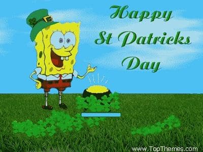 Sponge Bobs Happy St. Patrick's Day theme