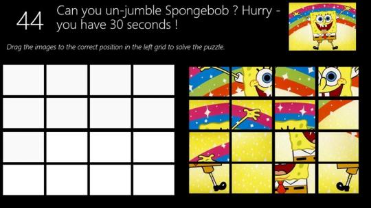 Spongebob Squarepants Puzzle for Windows 8