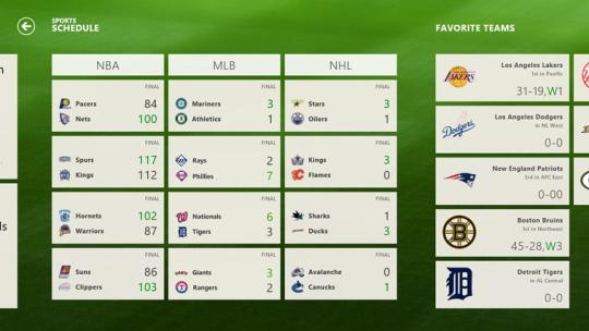 Sports for Windows 8