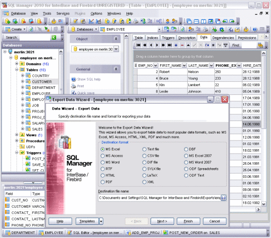 SQL Manager Lite 2010 for InterBase/Firebird