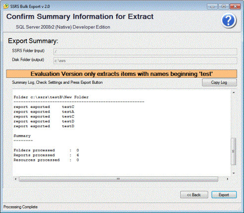 SSRS Export