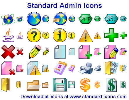 Standard Admin Icons