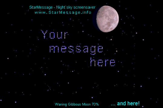 Star Message Screensaver