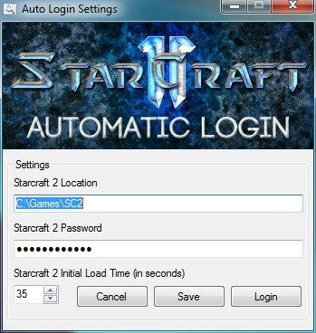 Starcraft 2 Auto Login