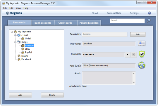 Steganos Password Manager 16