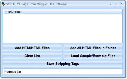 Strip HTML Tags From Multiple Files Software