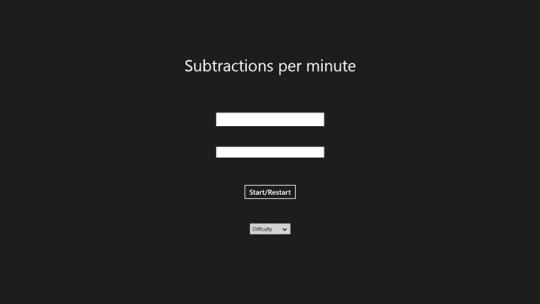 Substraction Game for Windows 8