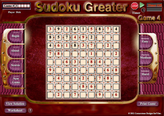 Sudoku Greater
