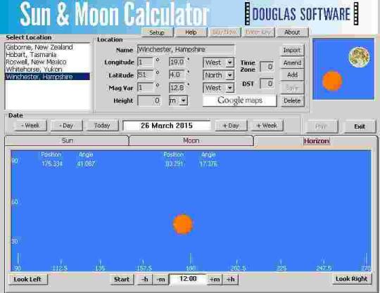 Sun and Moon Calculator