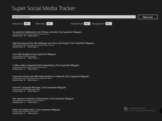 Super Social Media Tracker for Windows 8