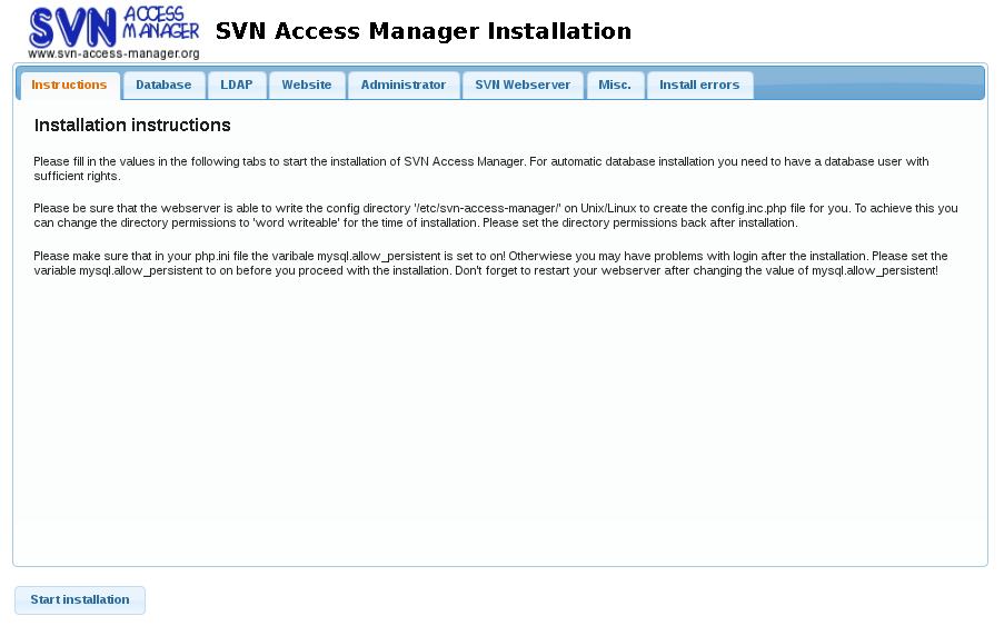 SVN Access Manager