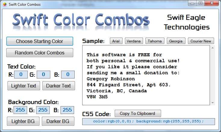 Swift Color Combos