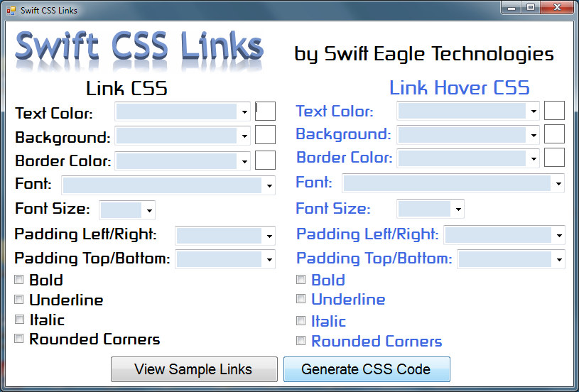 Swift CSS Links