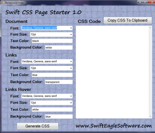 Swift CSS Page Starter