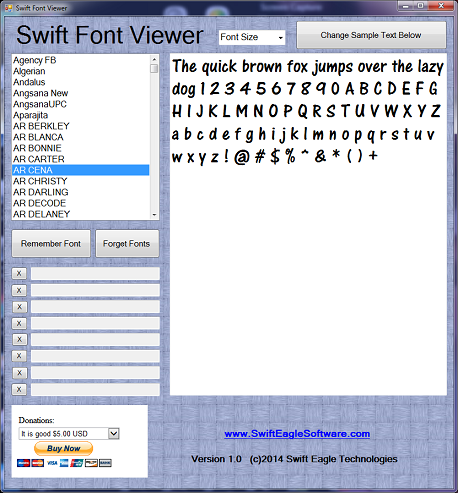 View font