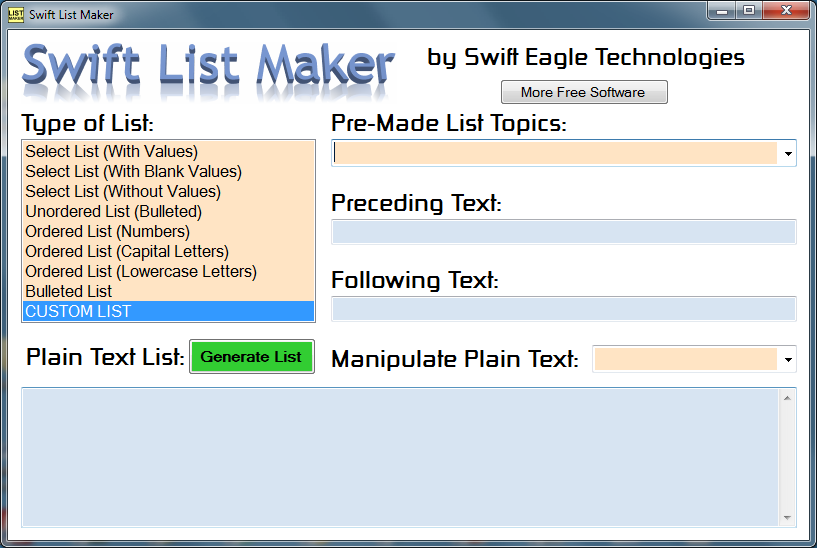 Swift List Maker