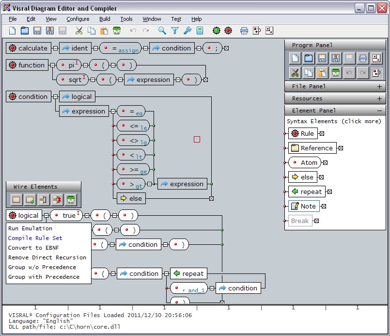 Syntax Diagram Editor and  Compiler