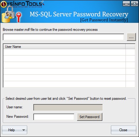 SysInfoTools MS SQL Server Password Recovery