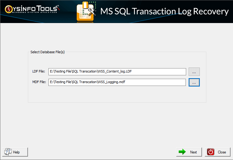 SysInfoTools MS SQL Transaction Log Recovery