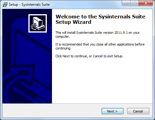 Sysinternals Suite Installer