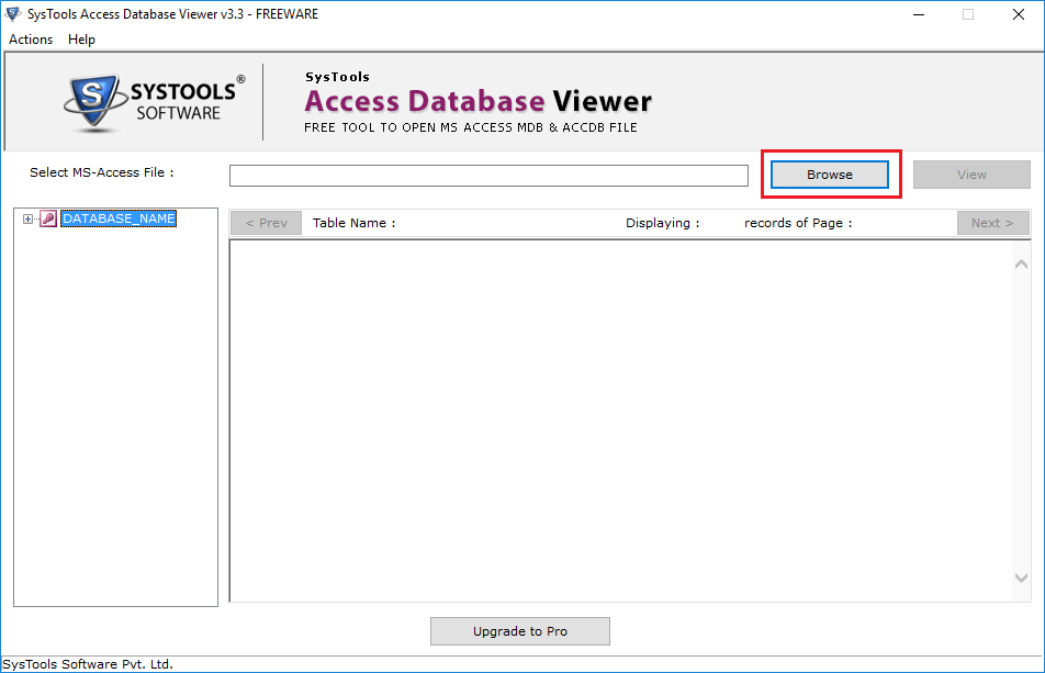 SysTools Access Database Viewer