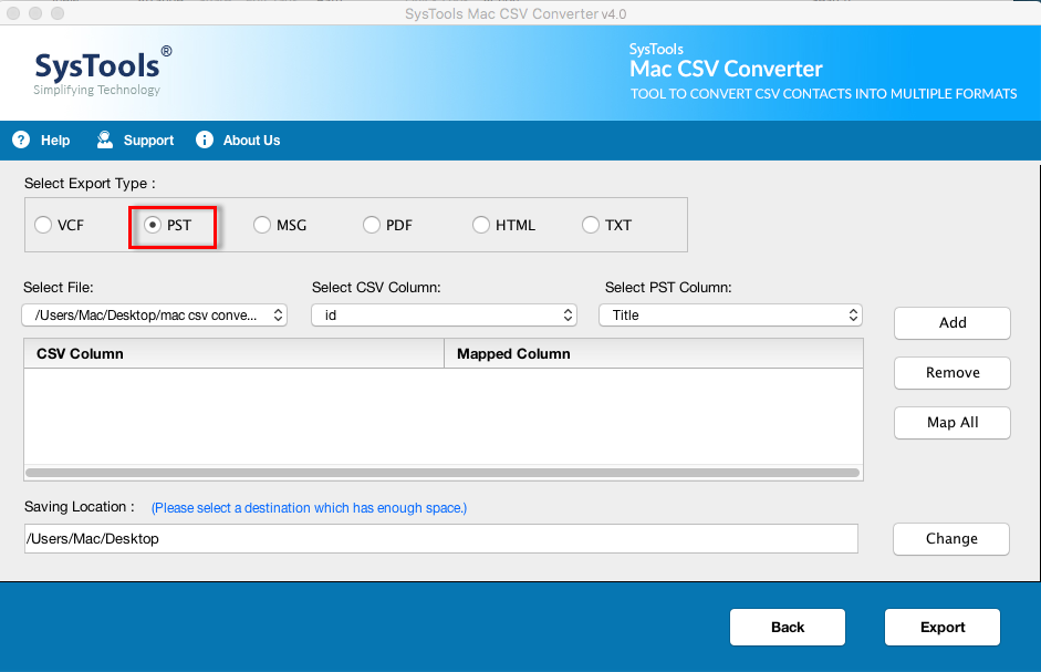 SysTools Mac CSV Converter