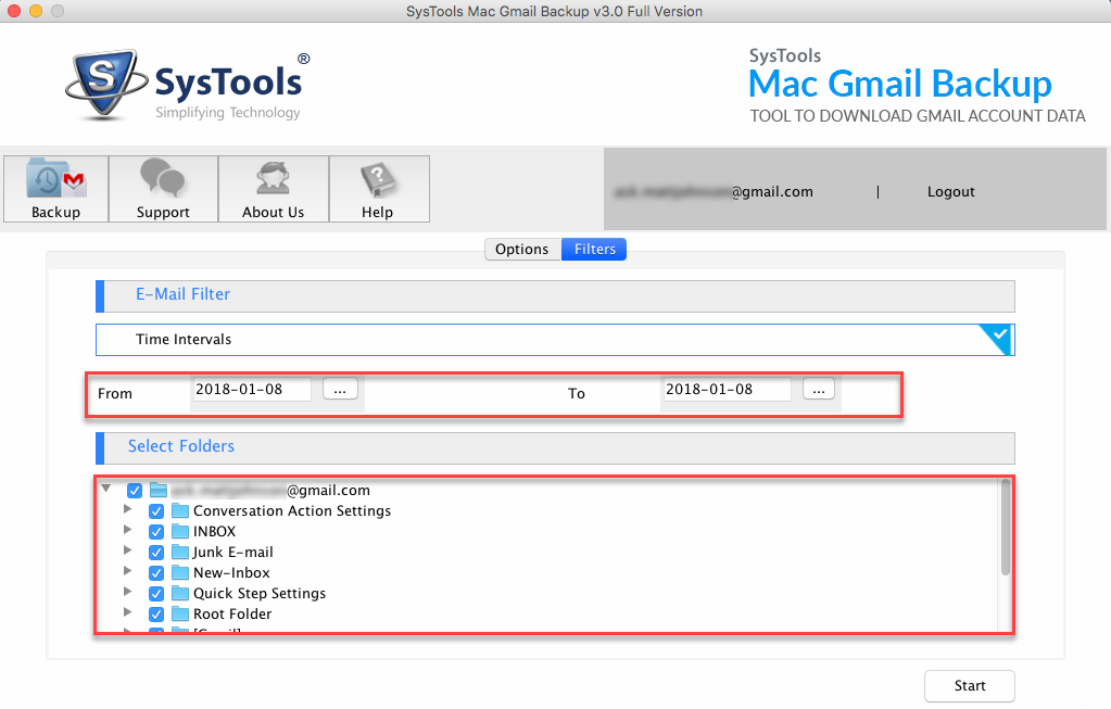 SysTools Mac Gmail Backup
