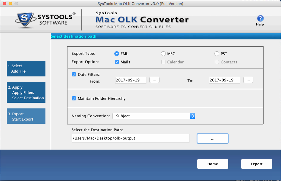 SysTools Mac OLK Converter
