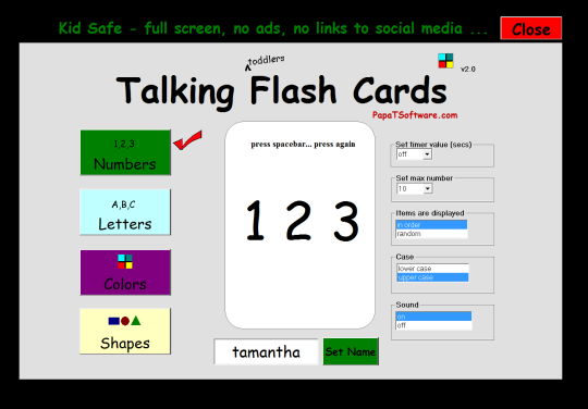 Talking Flash Cards (Toddlers)