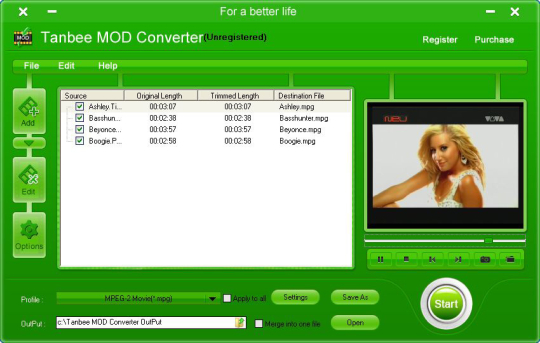 Tanbee MOD Video Converter