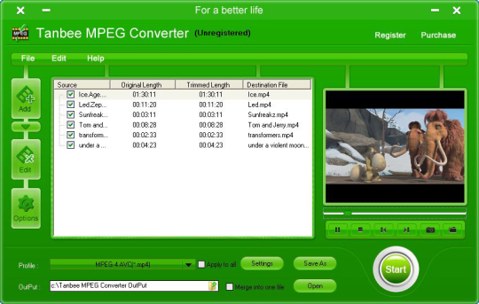 Tanbee MPEG Converter