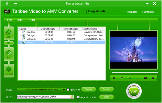 Tanbee Video to AMV Converter