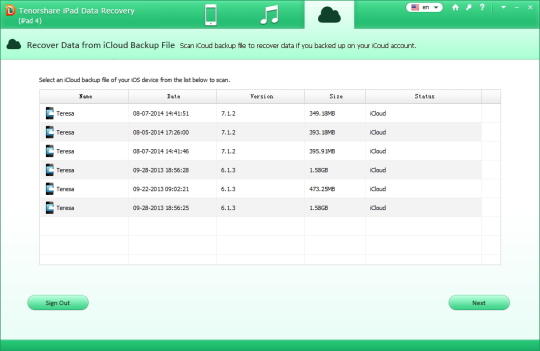 Tenorshare iPad Data Recovery (iPad 4, Mini, 3, 2)