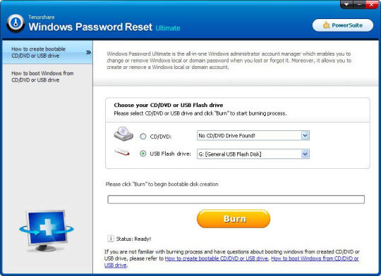Tenorshare Windows Password Reset Ultimate