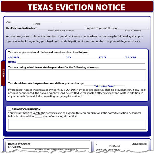 Texas Eviction Notice
