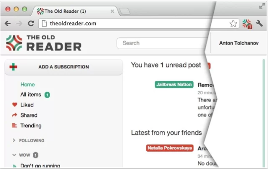 The Old Reader Extension