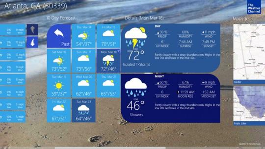 The Weather Channel for Windows 8
