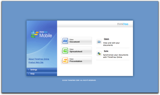 ThinkFree Mobile for Netbook