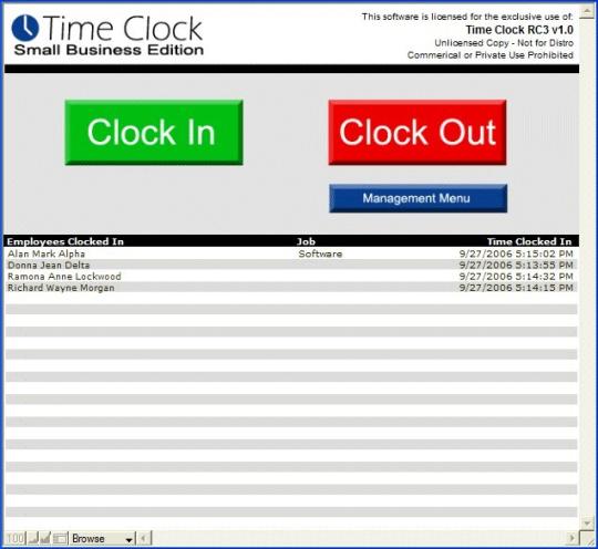 Time Clock SBE