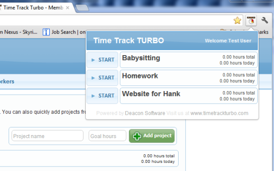 Time Track Turbo for Chrome