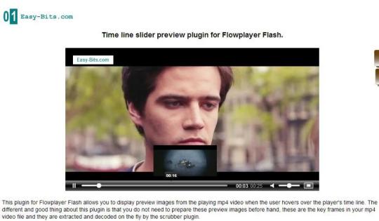 Timeline Thumbnails Flowplayer Flash Plugin