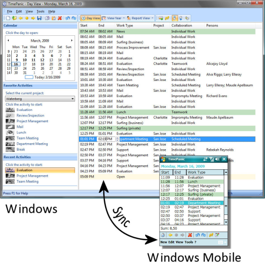 TimePanic for Windows and Pocket PC