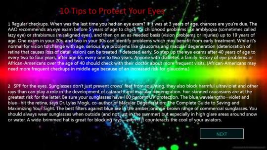 Tips to Protect Your Eyes for Windows 8