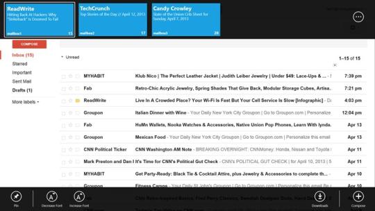 Toasts&Tiles for Gmail (Windows 8)