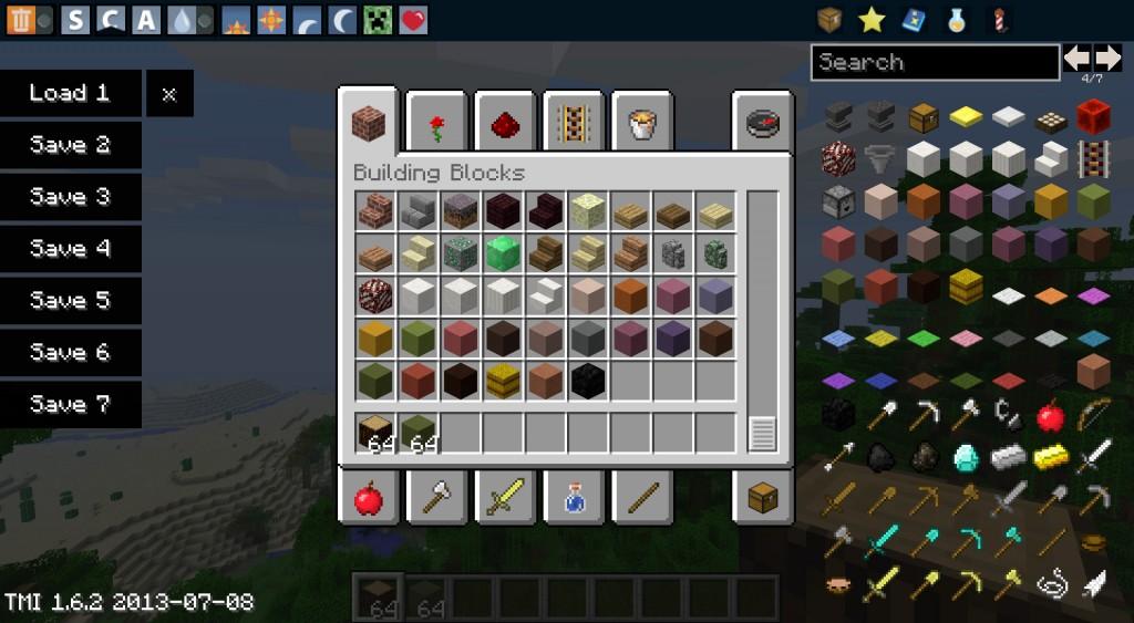 TooManyItems Mod for Minecraft
